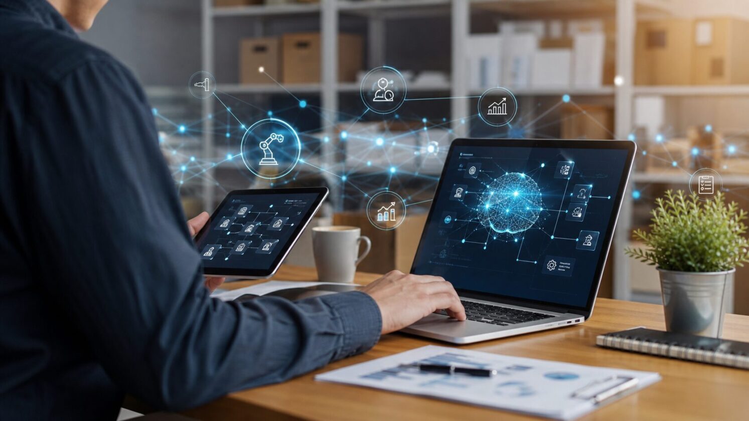 Imagem editorial para a matéria: OpenAI lança programa do ChatGPT para pequenas empresas