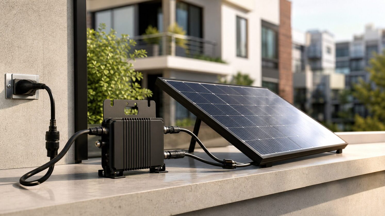 Imagem editorial para a matéria: Primeiro microinversor solar plug-in compatível com a UL 3700 chega aos EUA