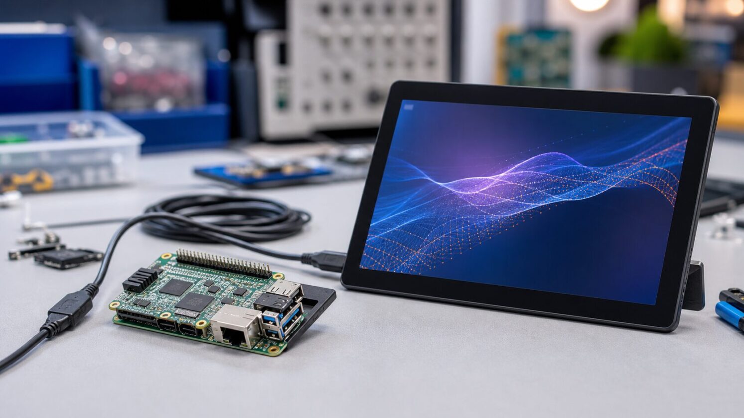 Imagem editorial para a matéria: Raspberry Pi amplia linha de acessórios com Touch Display 2 de 10,1 polegadas