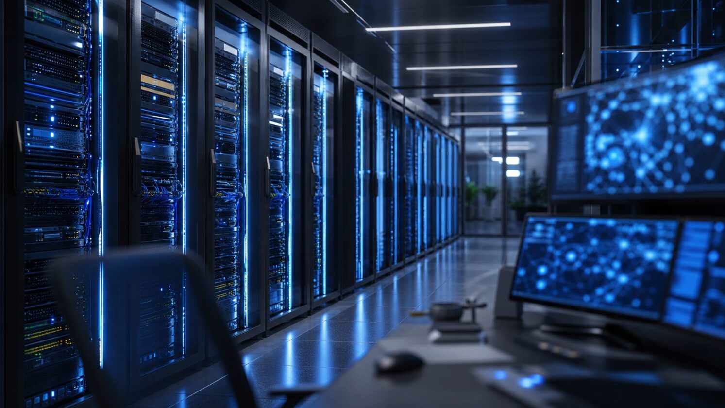 Imagem editorial gerada para a pauta: Reflection AI fecha acordo de US$ 1 bilhão em computação com a Nebius