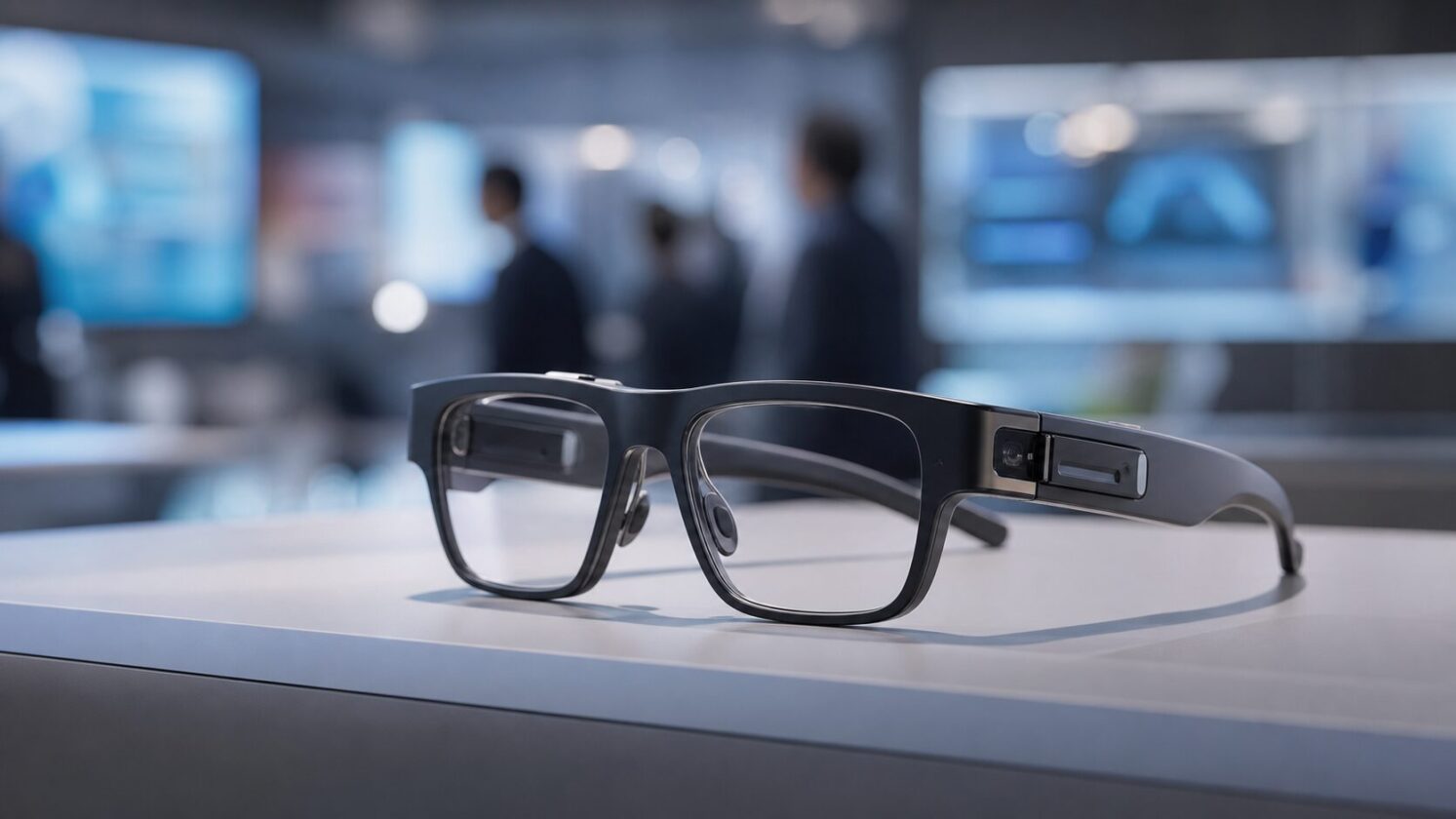 Imagem editorial para a matéria: Samsung exibe protótipos de óculos inteligentes em parceria com Google e marcas de eyewear