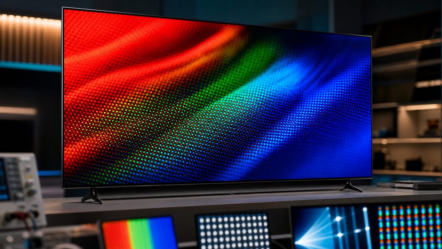 Imagem editorial gerada para a pauta: Samsung Micro RGB R95H passa por review e levanta dúvidas sobre nova geração de TVs