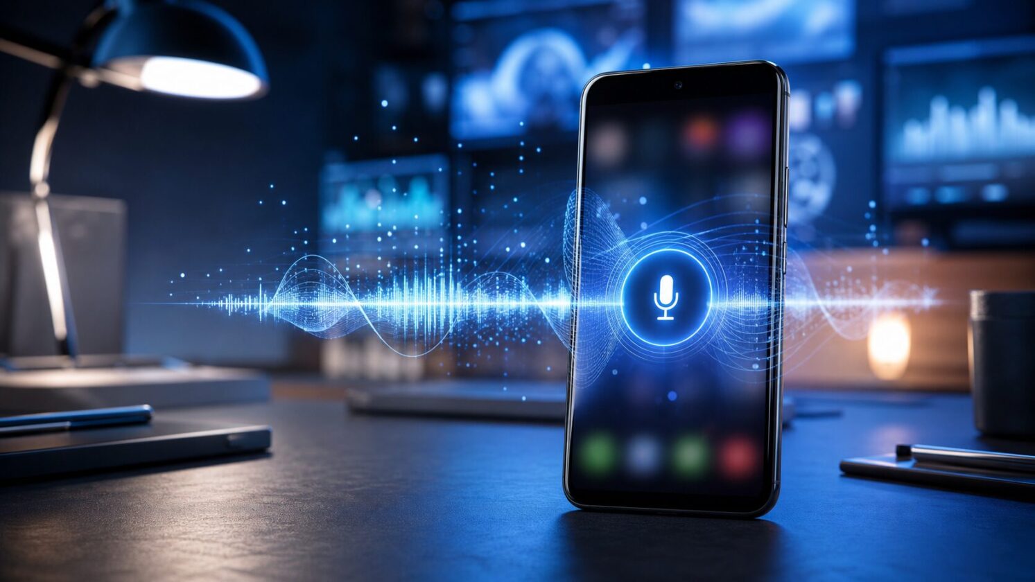 Imagem editorial gerada para a pauta: Siri com IA vira peça central da experiência do iPhone, diz Wired