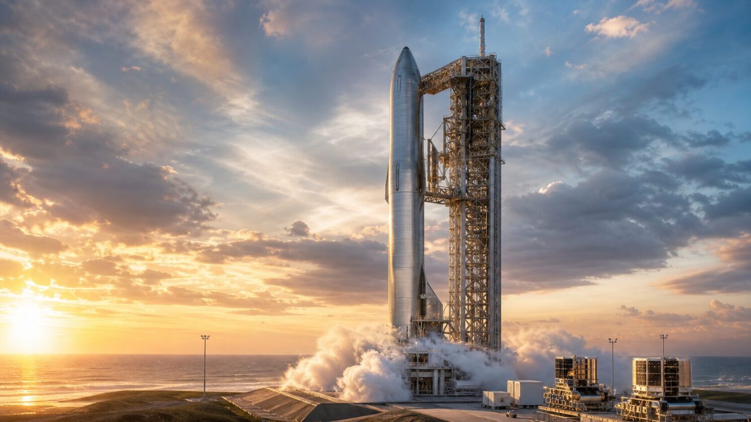Imagem editorial para a matéria: SpaceX registra 13º voo de teste da Starship como missão concluída em 24 de julho