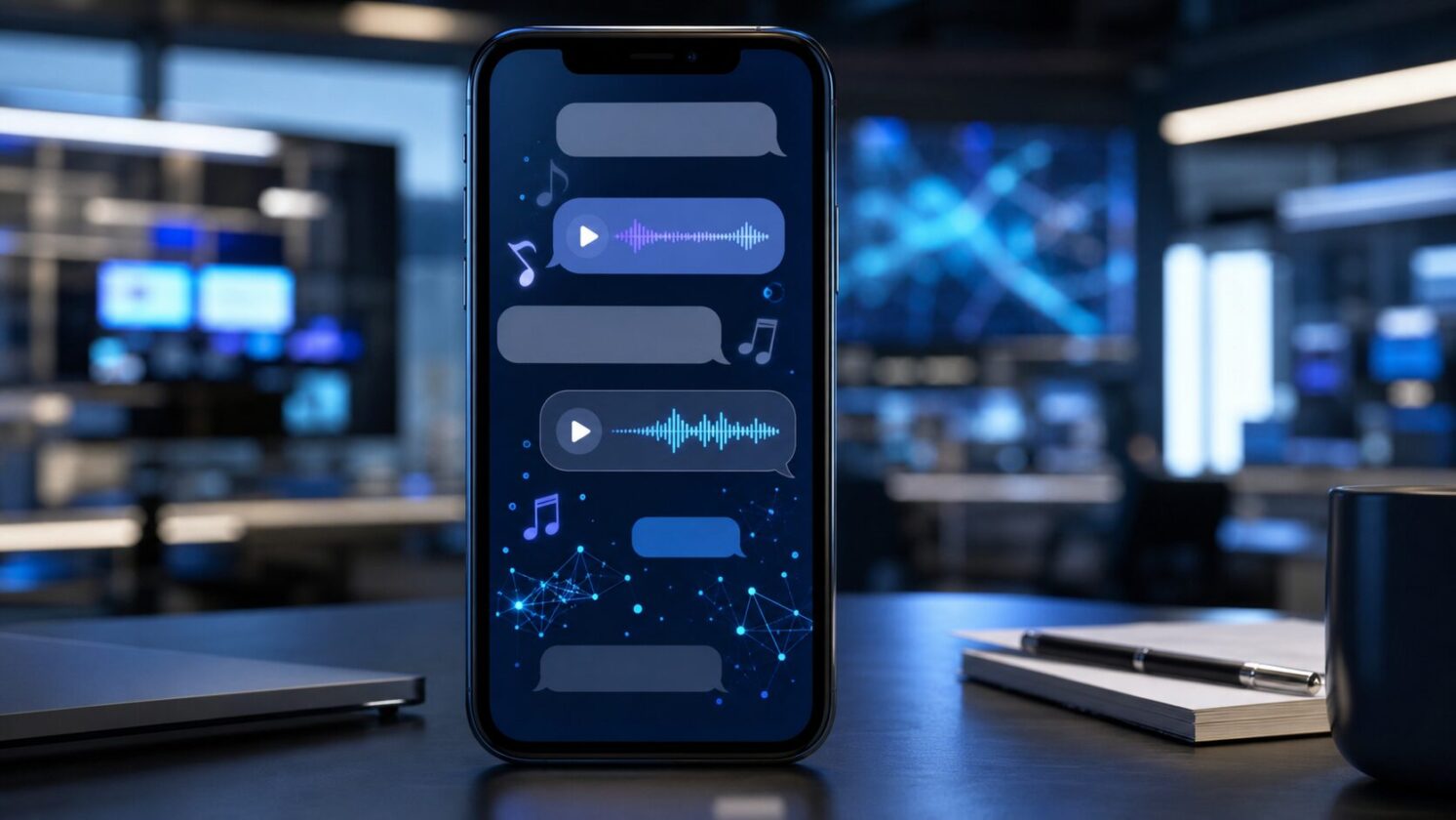 Imagem editorial para a matéria: Suno integra geração de músicas por IA ao iMessage