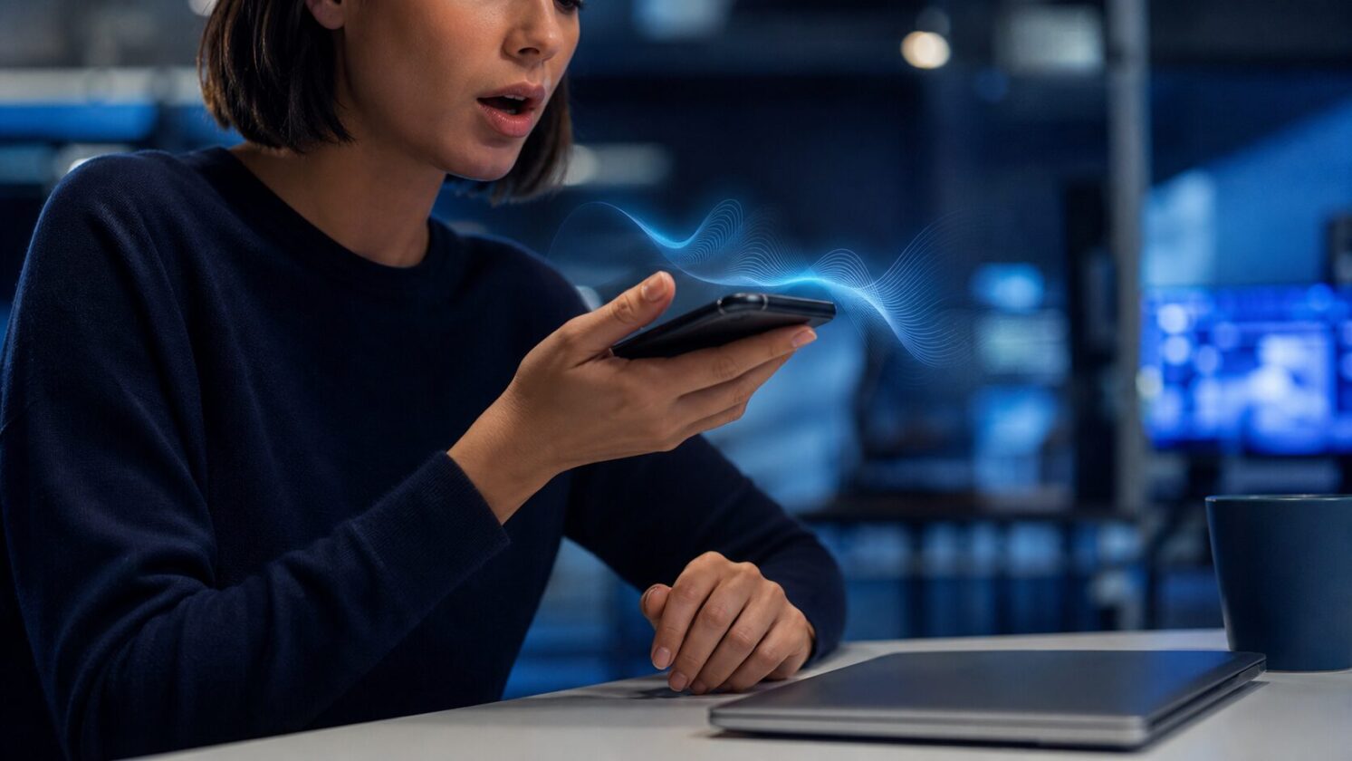 Imagem editorial gerada para a pauta: Usuários do Bixby relatam vozes estranhas após atualização, e Samsung responde
