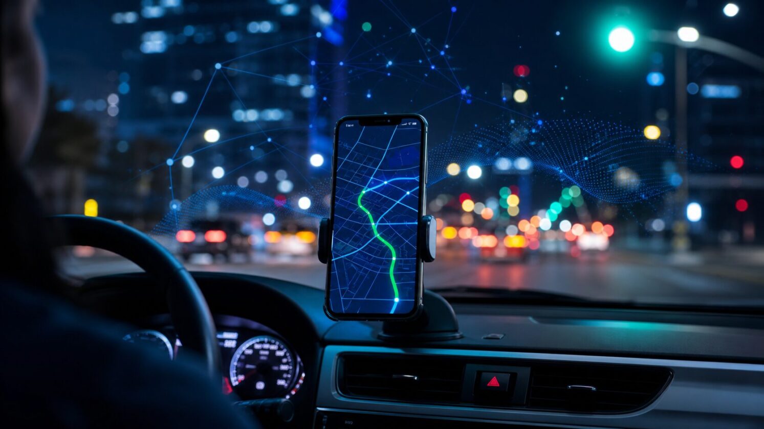 Imagem editorial gerada para a pauta: Waze ganha novos recursos com IA do Gemini