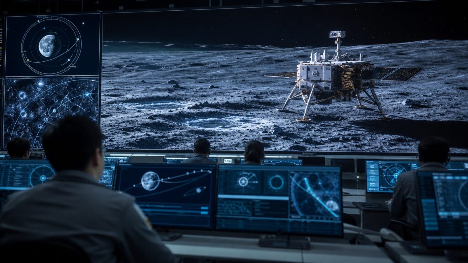 Imagem editorial para a matéria: Agência espacial chinesa adia missão lunar robótica Chang'e 7