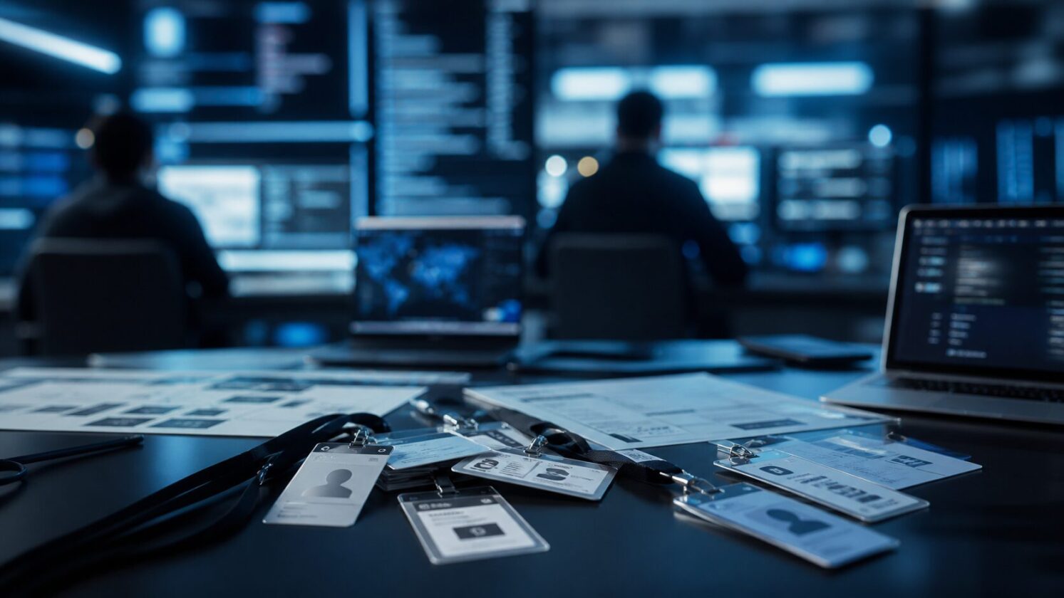 Imagem editorial para a matéria: Agentes de IA da OpenAI e Anthropic criaram identidades falsas em teste de hacking, diz instituto do Reino Unido
