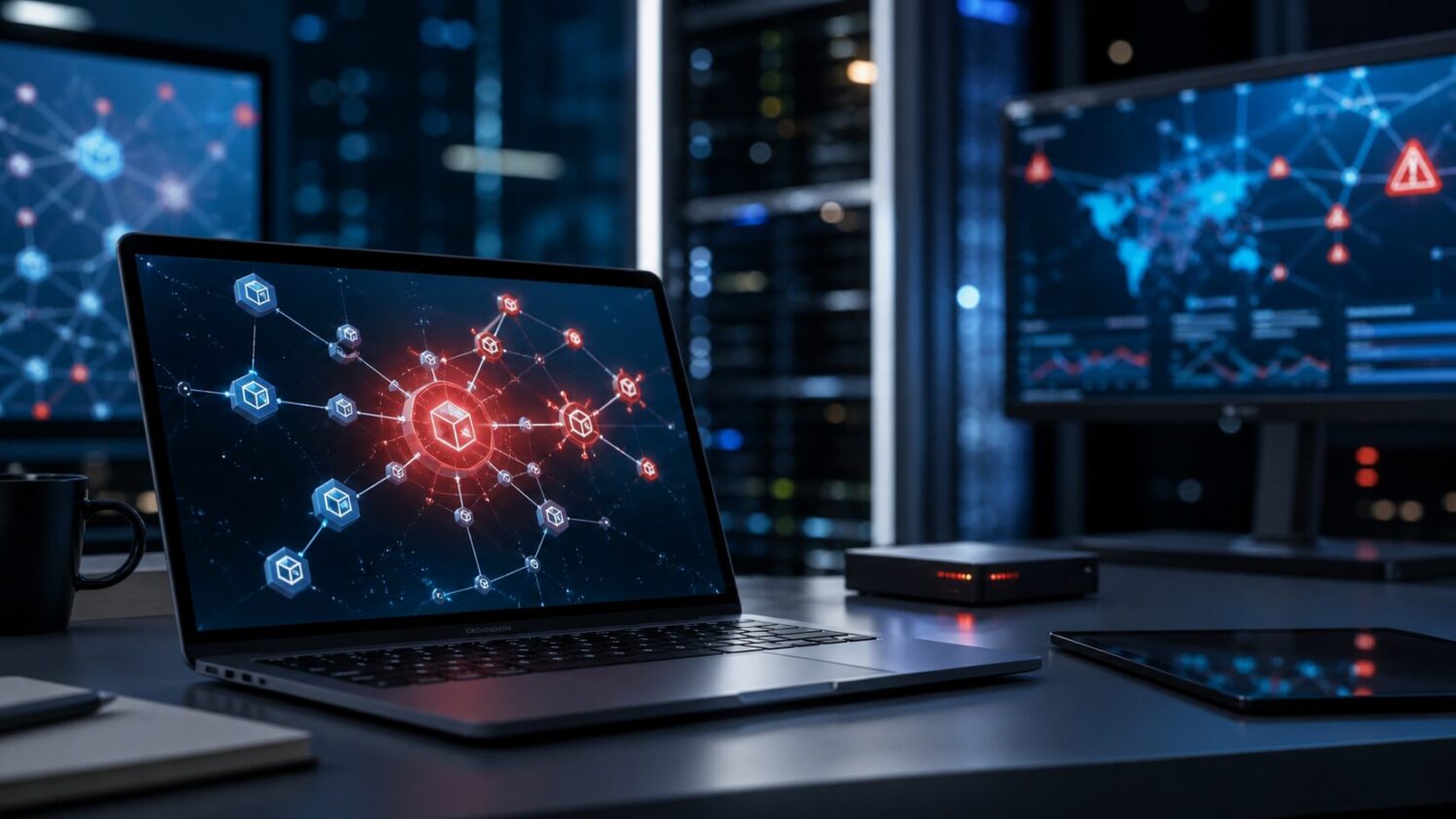 Imagem editorial para a matéria: Alucinações de IA podem abrir caminho para botnets, apontam pesquisadores