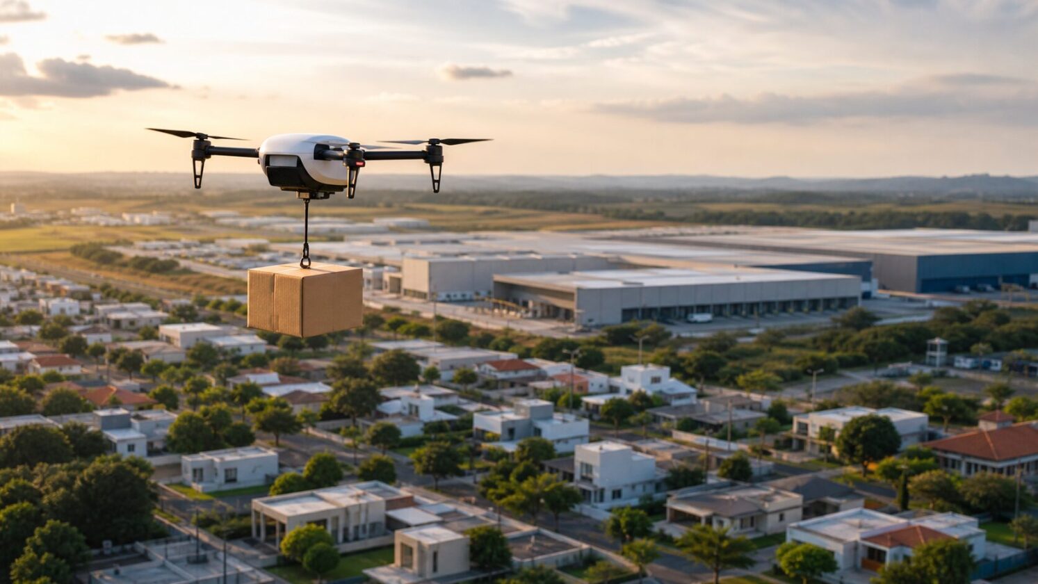 Imagem editorial para a matéria: Amazon diz que Prime Air chegará a quase 500 cidades até o fim de 2026