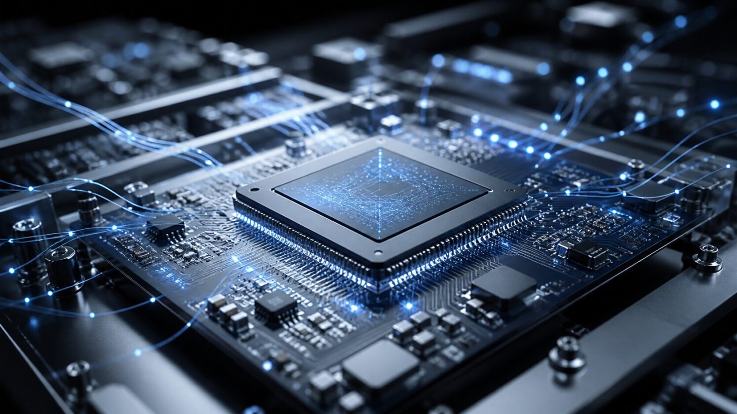 Imagem editorial para a matéria: Anthropic estaria montando equipe própria para desenhar chips de IA