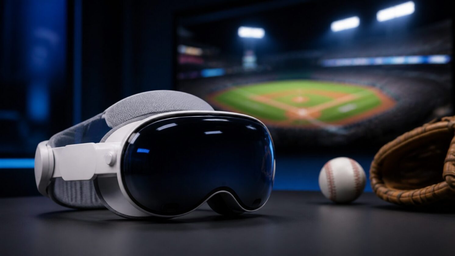 Imagem editorial para a matéria: Apple e MLB anunciam jogos do Friday Night Baseball em vídeo imersivo para Vision Pro