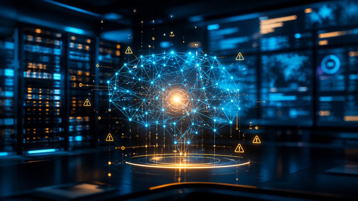 Imagem editorial para a matéria: CISA alerta para ataques ativos contra falha crítica em plataforma de IA agêntica da IBM