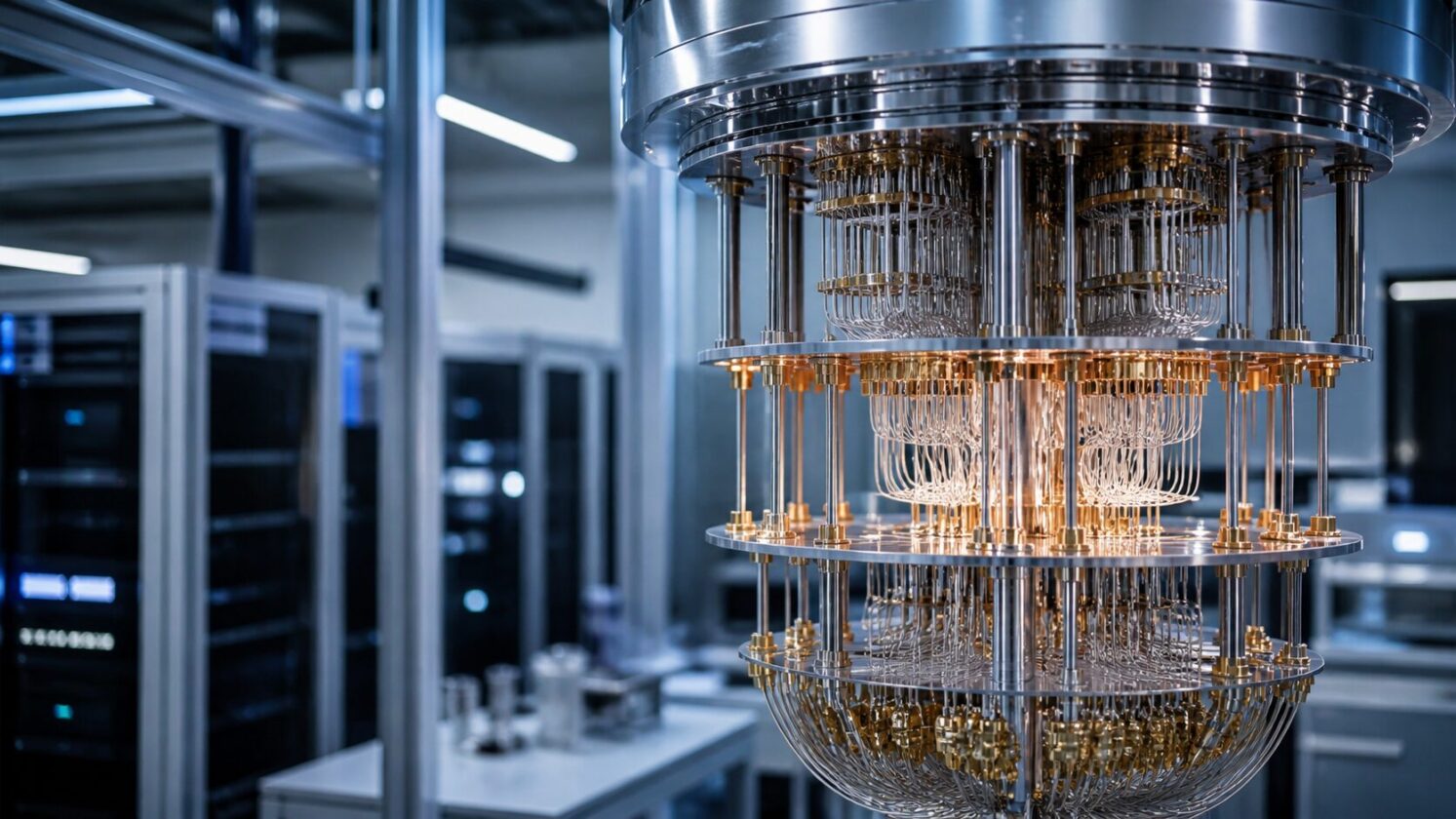 Imagem editorial para a matéria: D-Wave apresenta testes com qubits dual-rail e amplia aposta em computação quântica