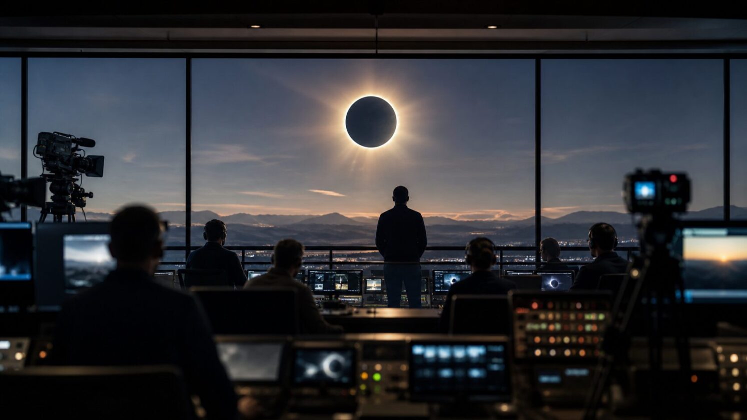 Imagem editorial para a matéria: ESA fará transmissão ao vivo de eclipse solar total em 12 de agosto