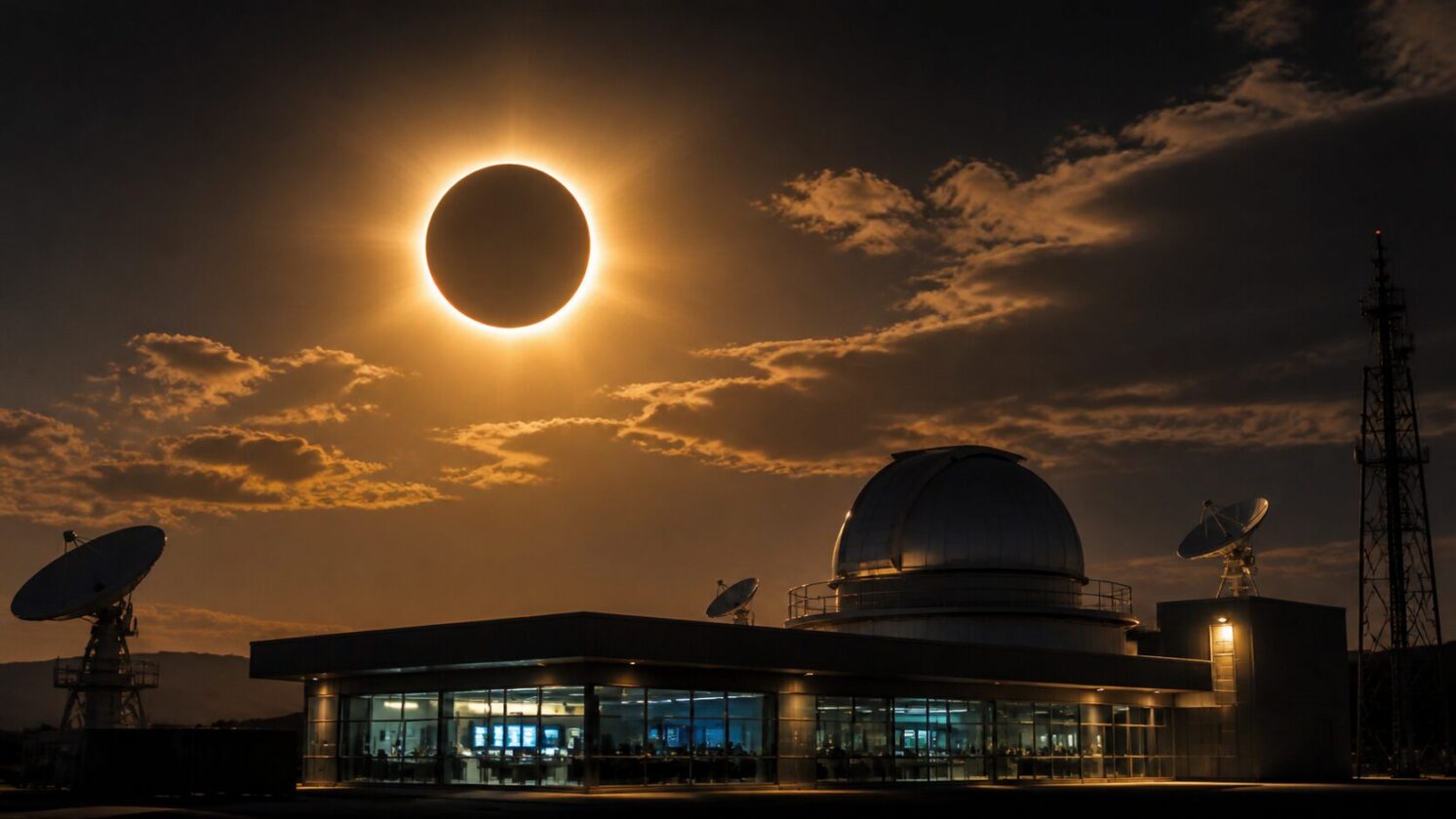 Imagem editorial para a matéria: ESA prepara transmissão especial do eclipse solar total de 12 de agosto