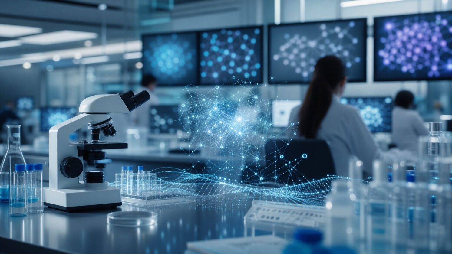 Imagem editorial para a matéria: Faraday: startup de ex-DeepMind apresenta agente de IA para replicar pesquisas científicas