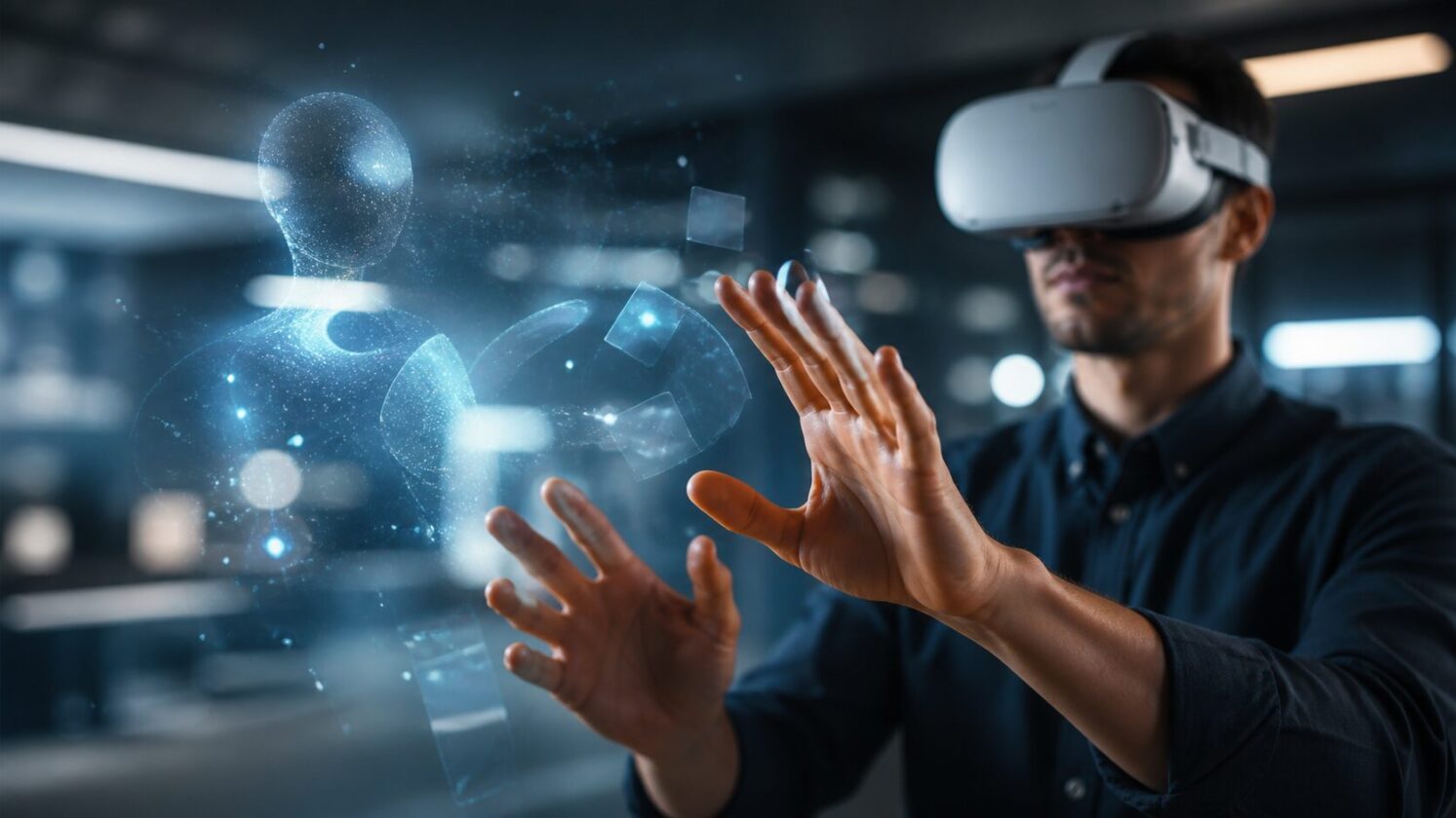 Imagem editorial para a matéria: Google Research apresenta AgentHands para gestos de mãos em agentes de IA em XR