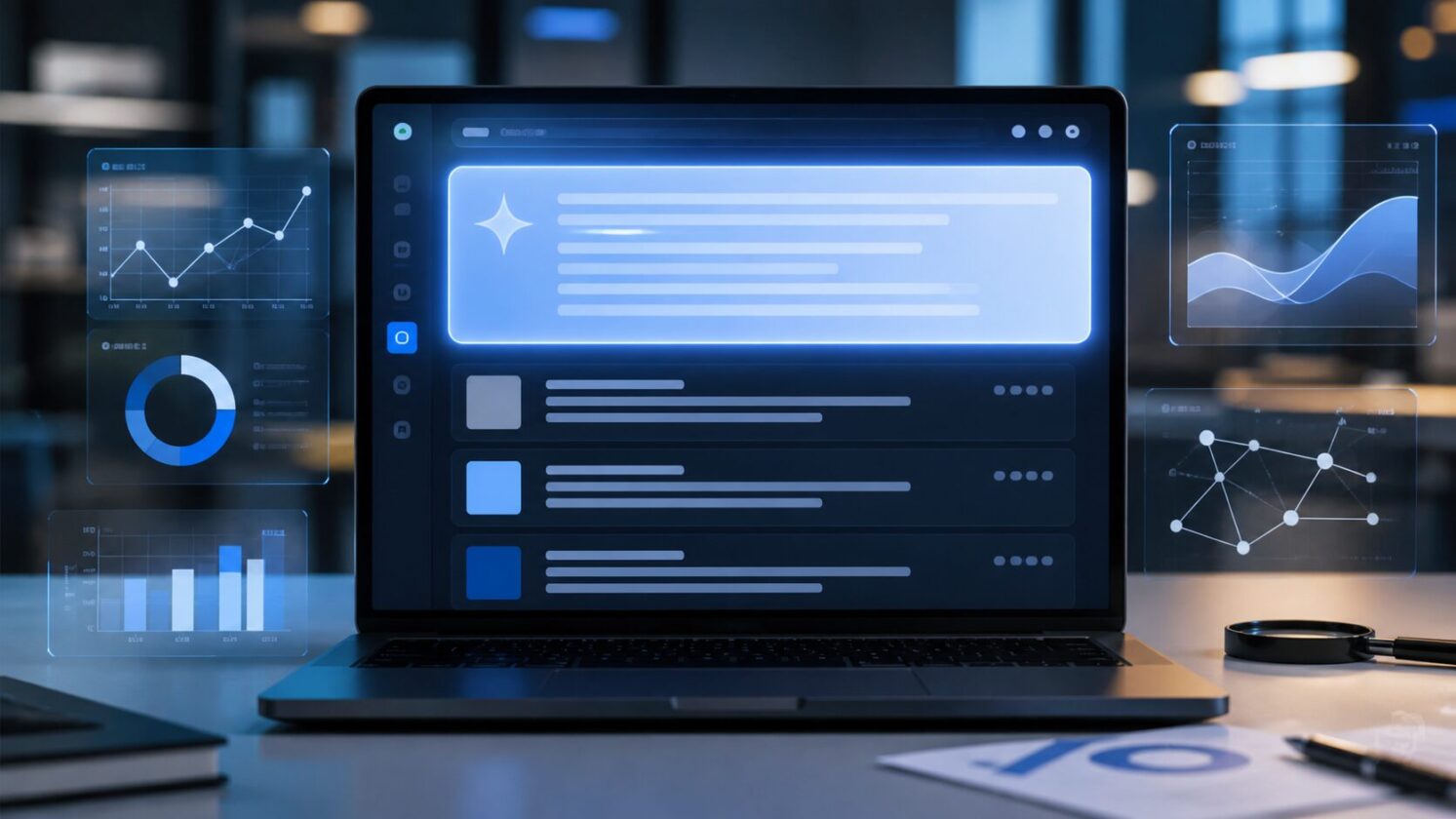 Imagem editorial para a matéria: Google testa ampliar automaticamente respostas de IA no topo da busca