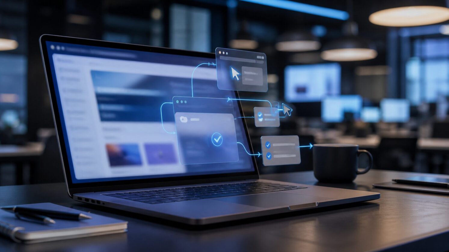 Imagem editorial para a matéria: Hark apresenta prévia de agente que usa navegador para concluir tarefas online