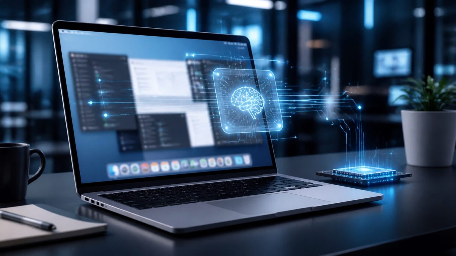 Imagem editorial para a matéria: MacPaw e Liquid AI planejam levar inferência local a apps no Mac