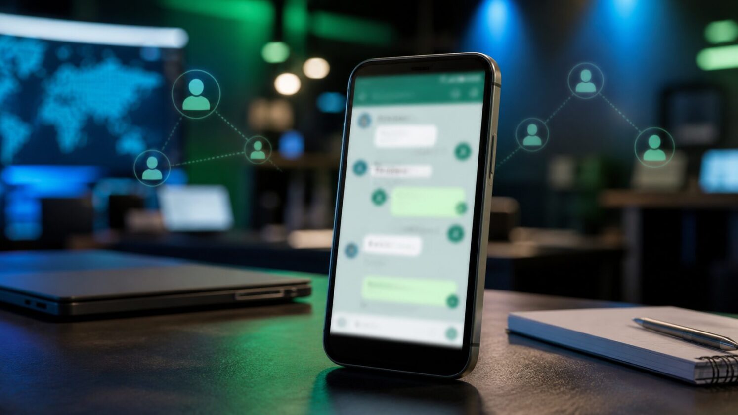 Imagem editorial para a matéria: Meta anuncia atualizações para grupos do WhatsApp
