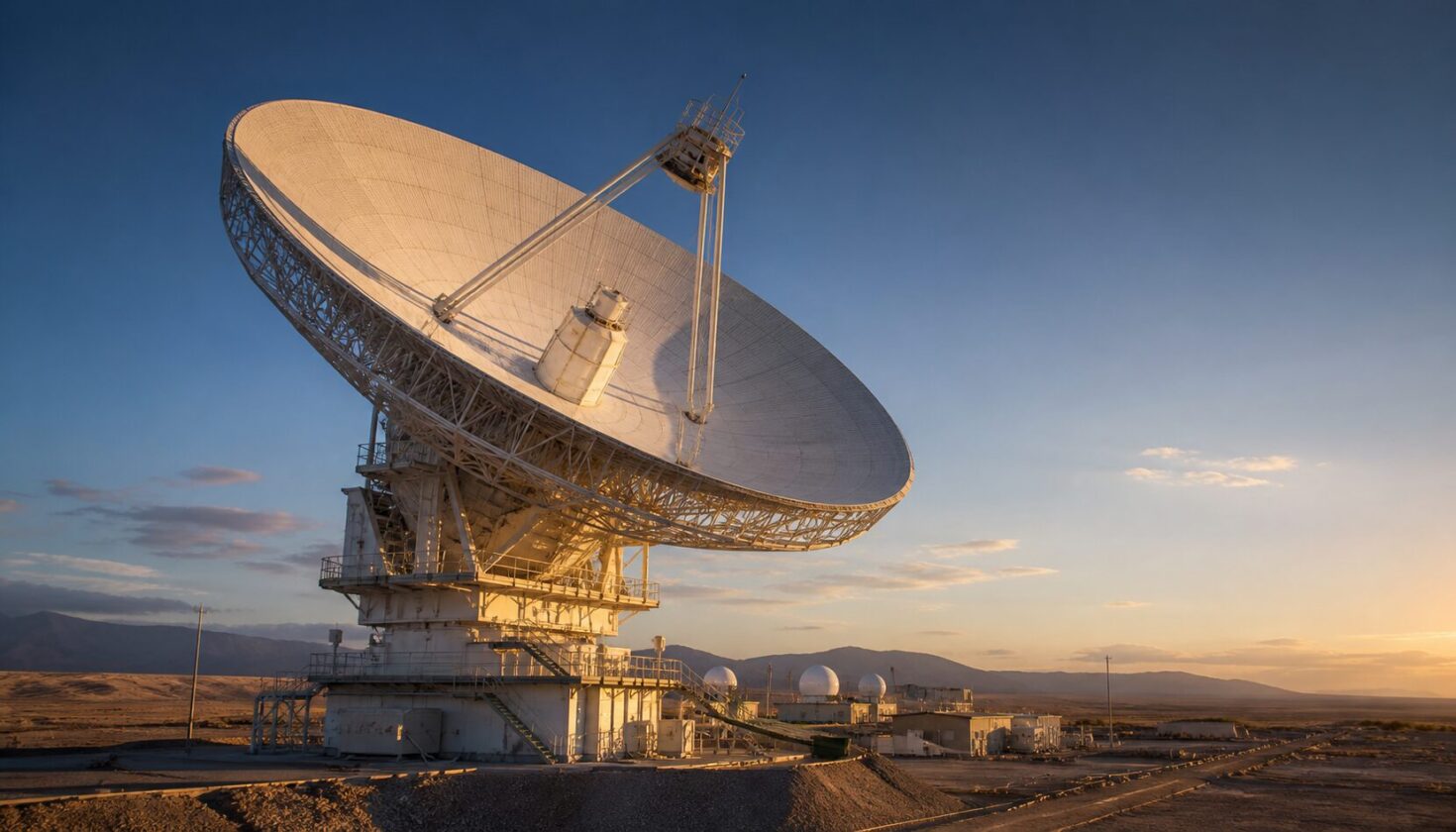 Imagem editorial para a matéria: NASA ativa nova antena da Deep Space Network em Goldstone