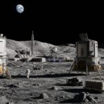 Imagem editorial para a matéria: NASA atualiza estratégia de cargueiros comerciais para futura base lunar