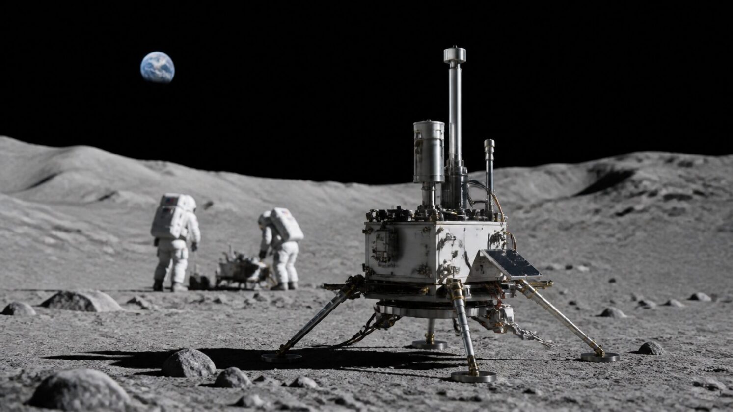 Imagem editorial para a matéria: NASA conclui instrumento científico que astronautas da Artemis vão instalar na Lua