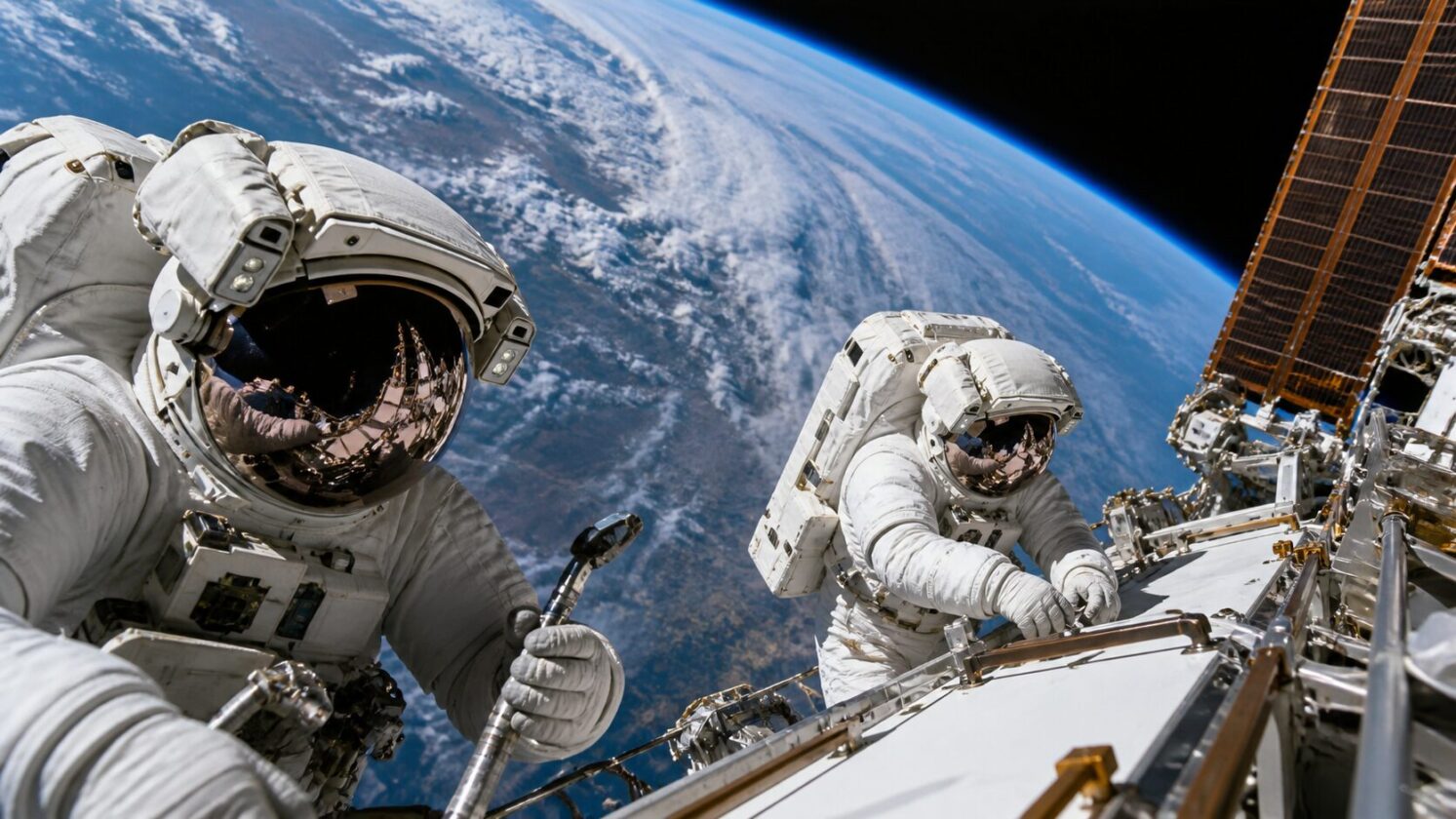 Imagem editorial para a matéria: NASA confirma caminhada espacial da Expedição 75 na ISS