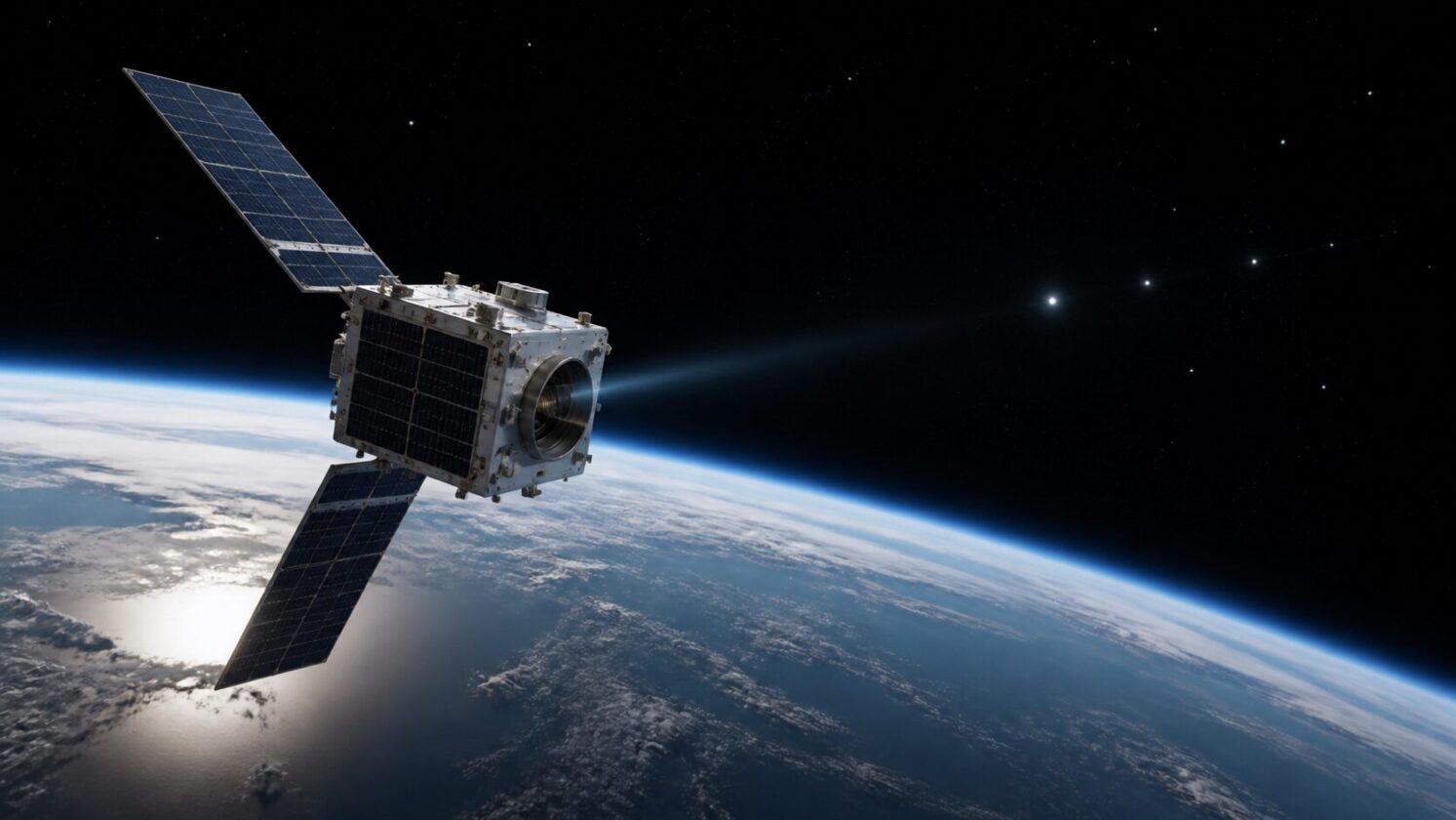 Imagem editorial para a matéria: NASA demonstra navegação autônoma em satélite da missão Starling