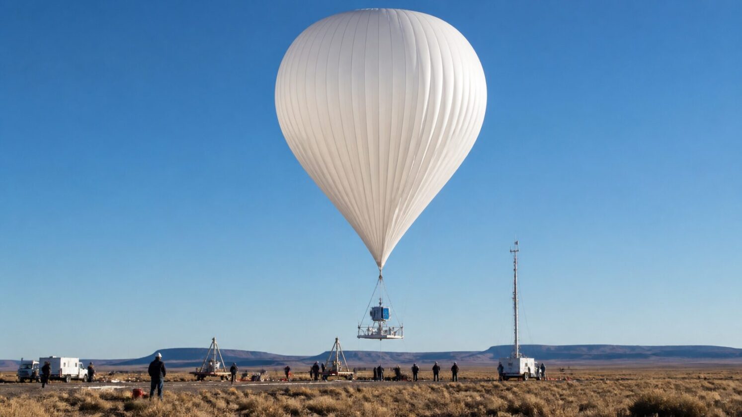 Imagem editorial para a matéria: NASA lança primeiro balão científico da campanha de Fort Sumner