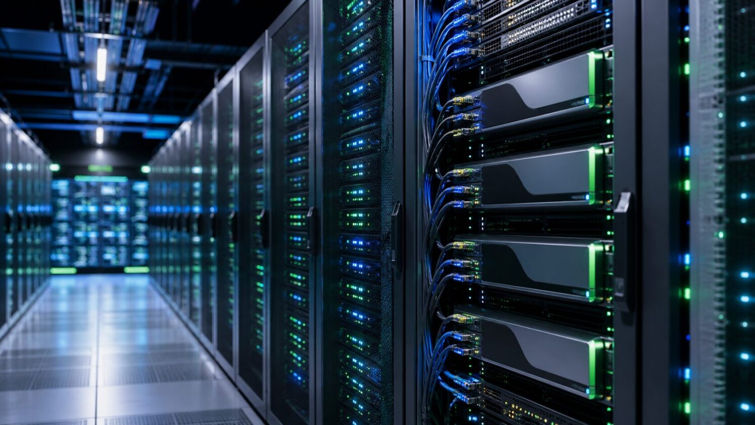 Imagem editorial para a matéria: NVIDIA diz que Vera Rubin NVL72 entrega até 30 vezes mais throughput por megawatt