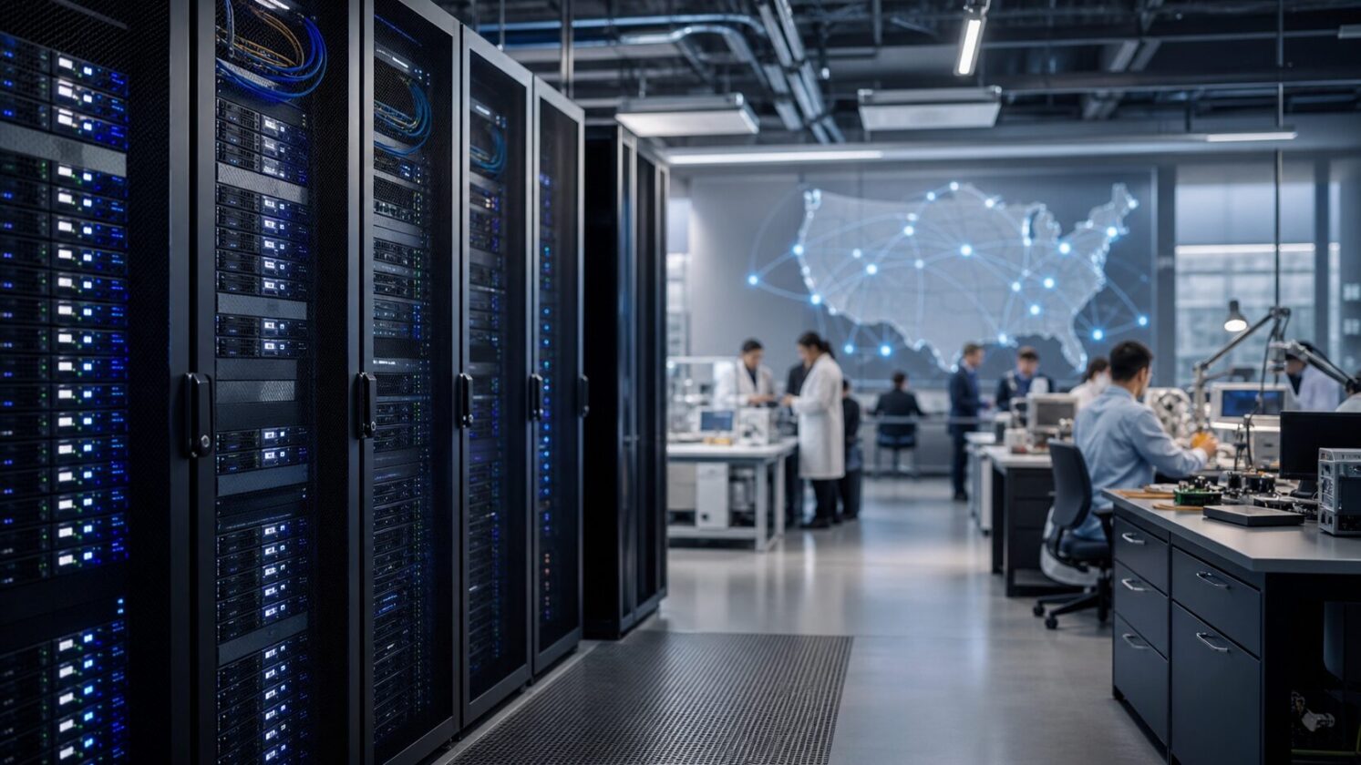 Imagem editorial para a matéria: NVIDIA participará de programa da NSF para ampliar hubs regionais de IA nos EUA