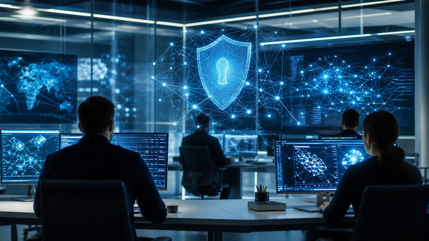 Imagem editorial para a matéria: OpenAI vê risco cibernético avançado em avaliações do modelo Astra