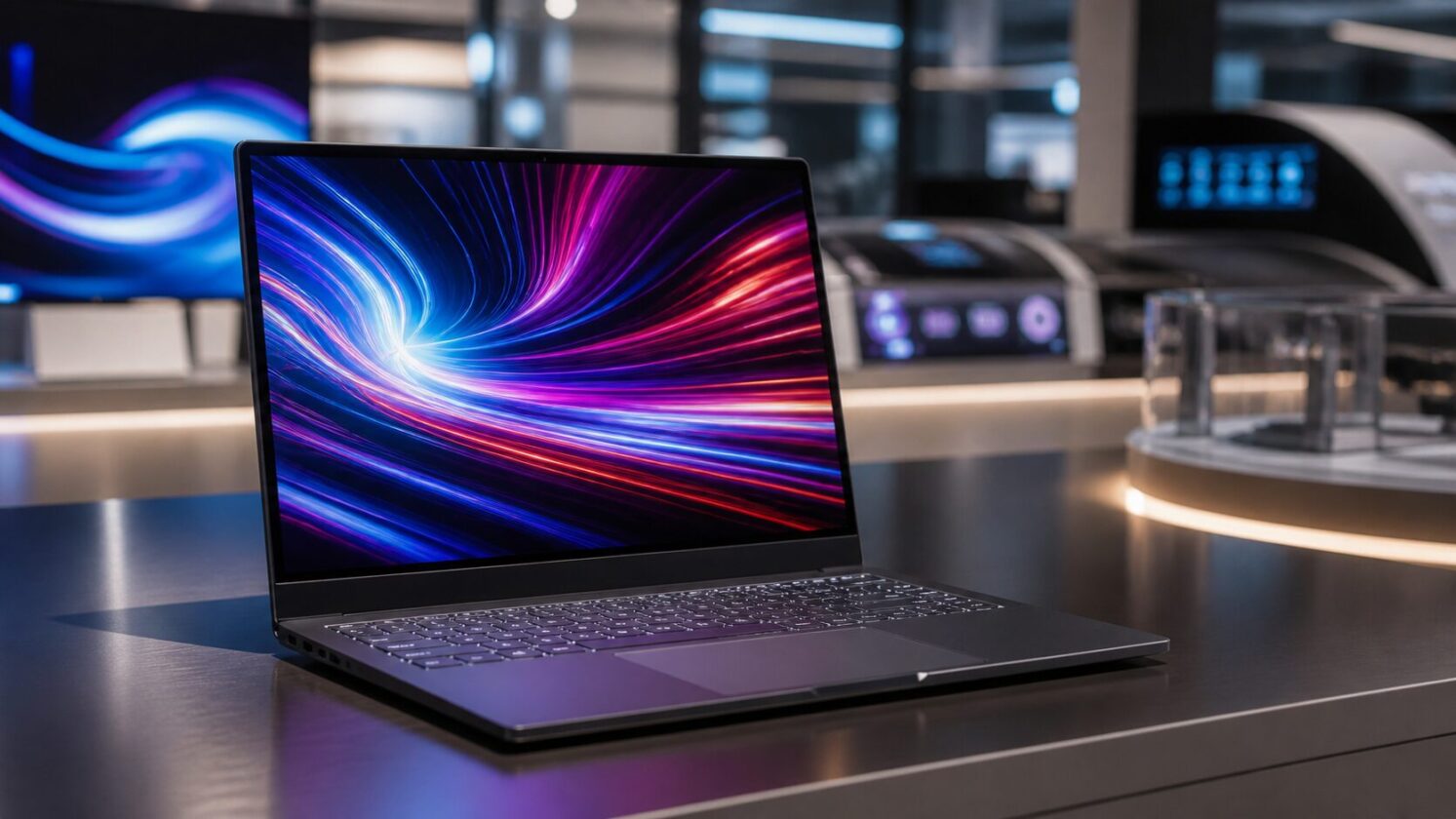 Imagem editorial para a matéria: Samsung Display apresenta OLED de 16 polegadas e 300 Hz para notebooks