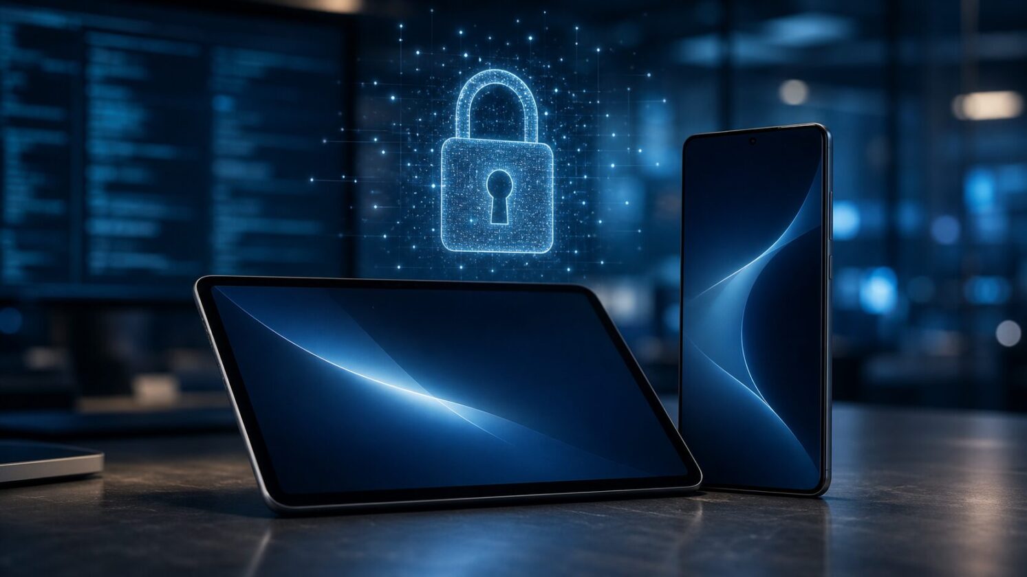 Imagem editorial para a matéria: Samsung publica pacote de segurança de agosto de 2026 para celulares e tablets Galaxy