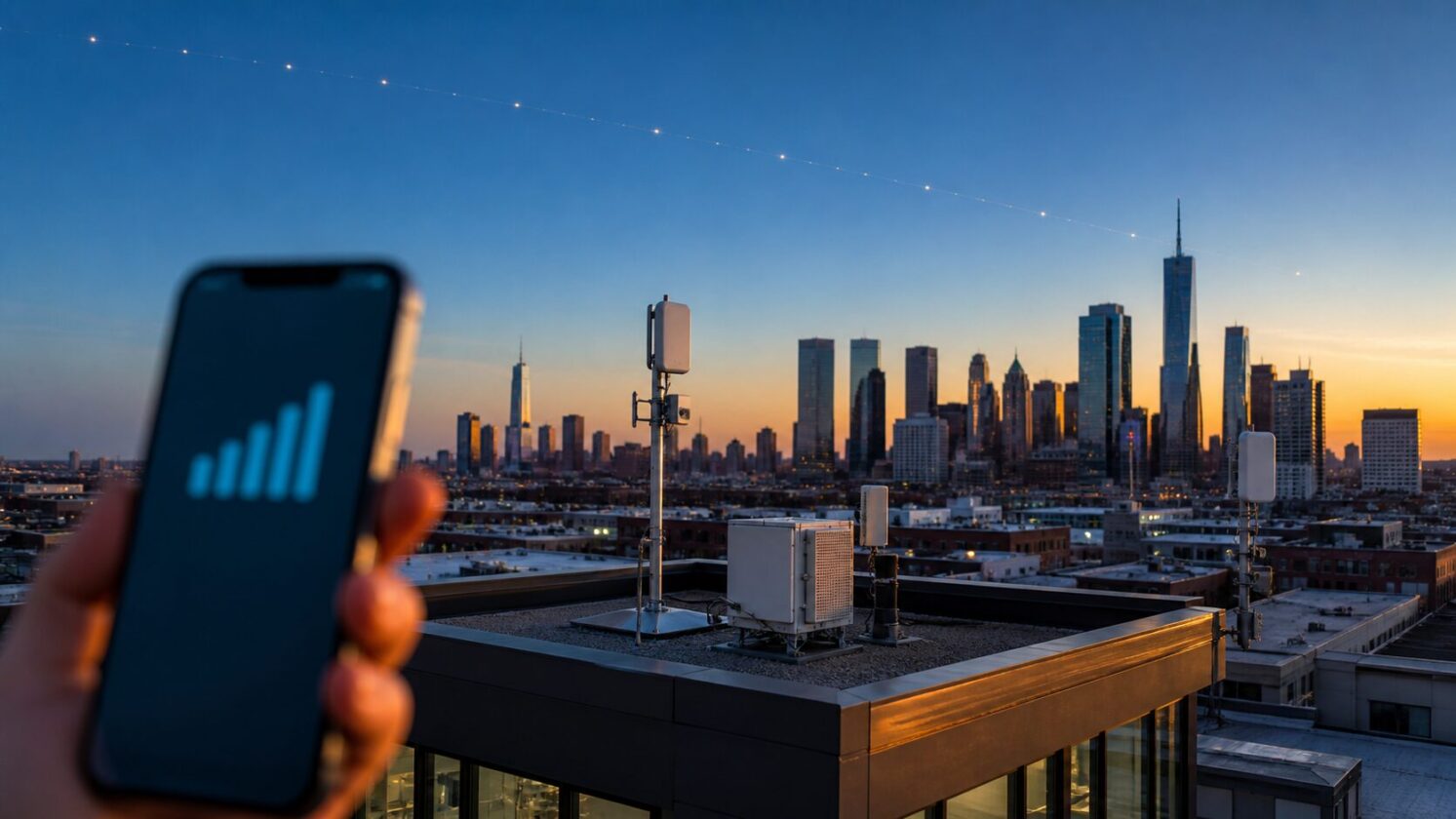 Imagem editorial para a matéria: SpaceX diz que Starlink Mobile pode superar redes móveis tradicionais nos EUA