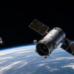 Imagem editorial para a matéria: Telescópio Roman da NASA se separa do foguete Falcon Heavy