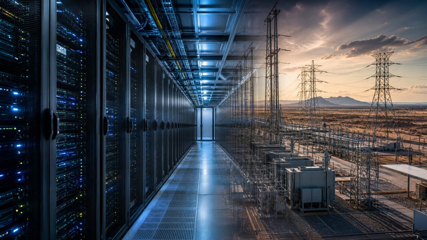 Imagem editorial para a matéria: Texas manda auditar novos data centers após projeção de demanda elétrica acima de 400 GW