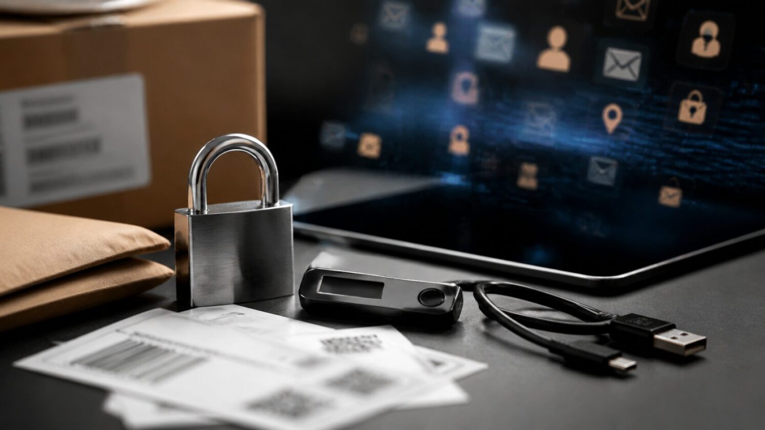 Imagem editorial para a matéria: Trezor confirma exposição de dados de clientes em incidente na ShipMonk