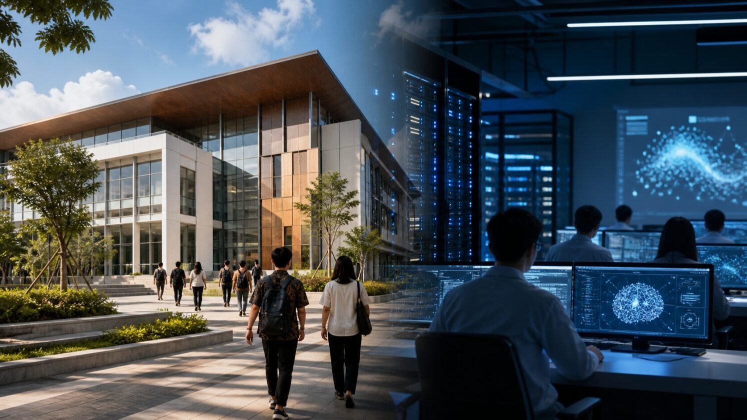 Imagem editorial para a matéria: Universitas Gadjah Mada, Indosat e NVIDIA inauguram centro de IA em Yogyakarta