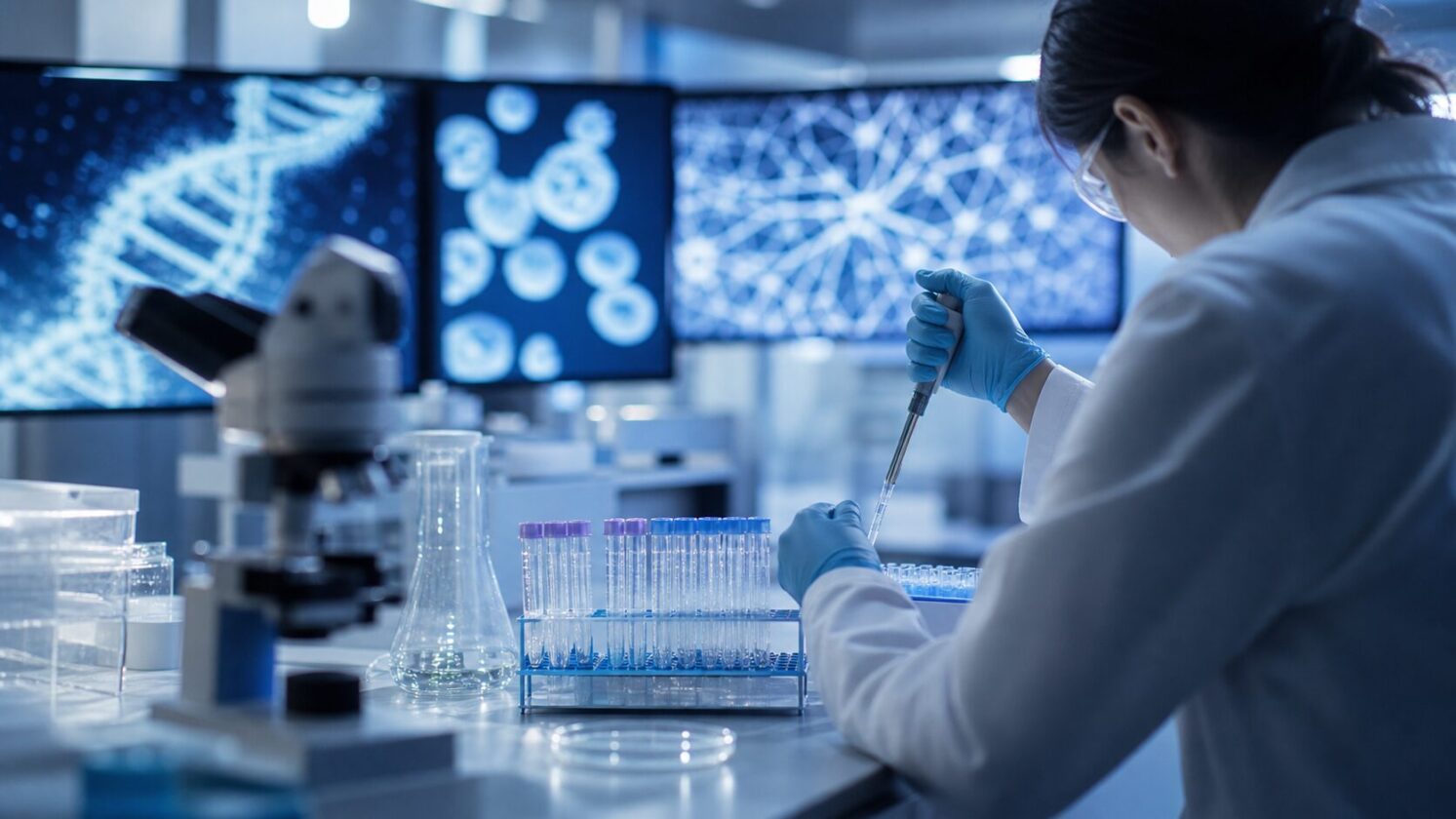 Imagem editorial para a matéria: Vijay Pande defende uso de IA para aproximar biologia da engenharia