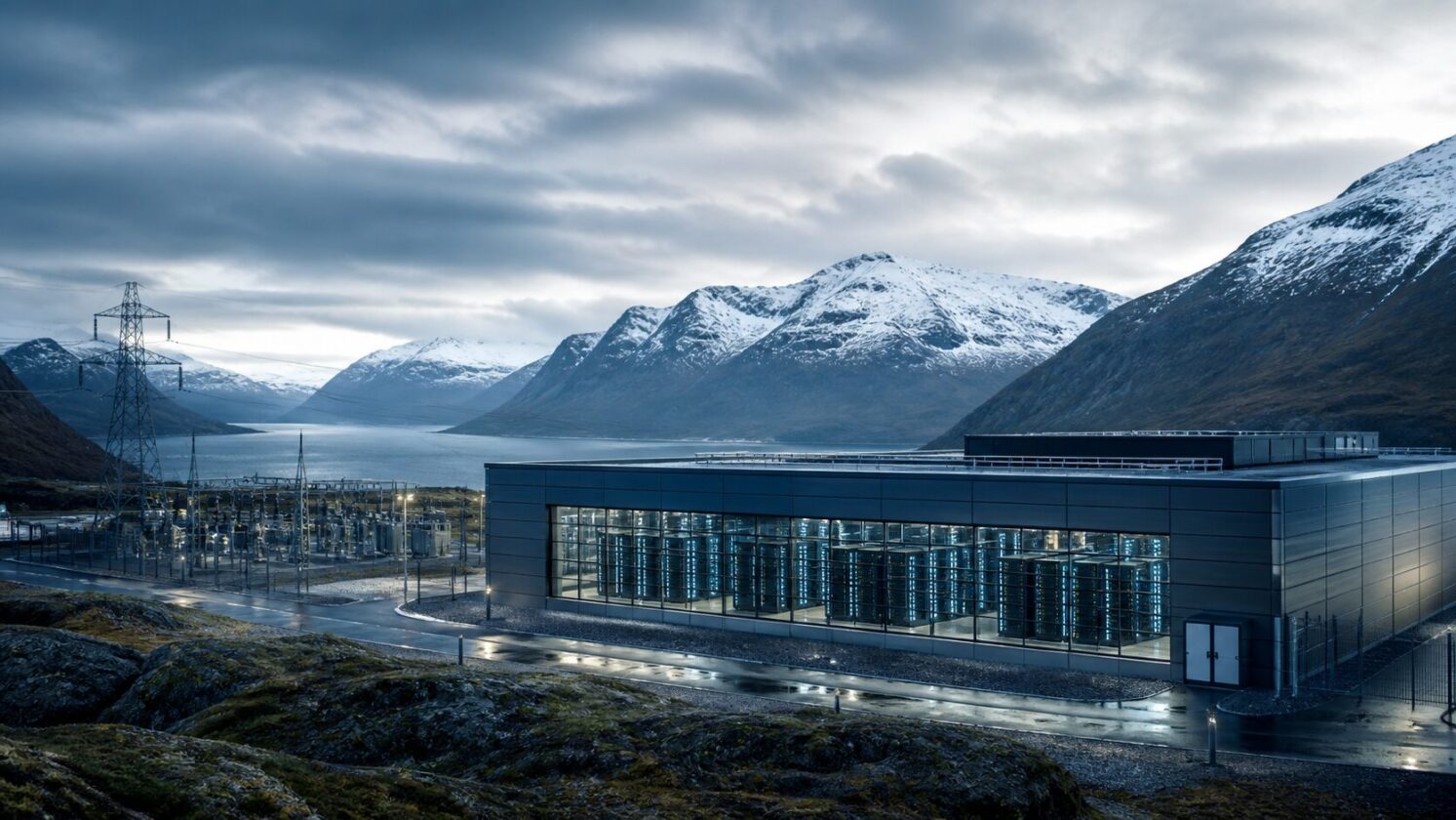 Imagem editorial para a matéria: Volta diz ter acordo de US$ 10 bilhões para data center de IA na Noruega
