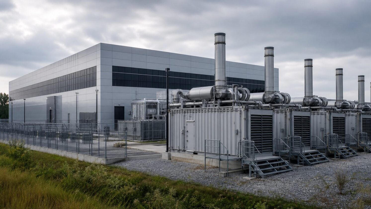 Imagem editorial para a matéria: xAI prevê um ano para retirar turbinas a gás sem autorização de data center no Mississippi