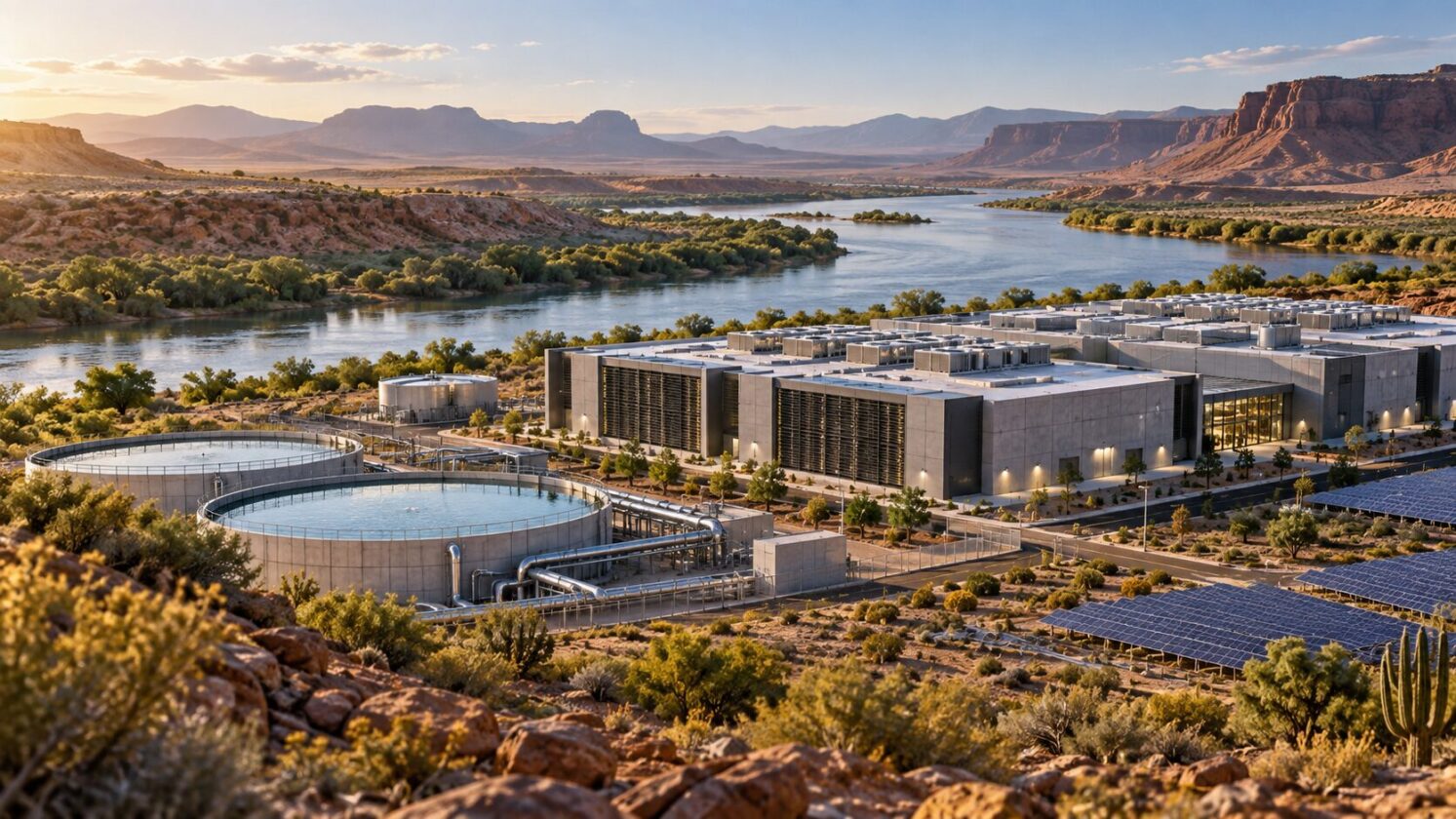 Imagem editorial para a matéria: Amazon anuncia US$ 20 milhões para conservação de água na bacia do rio Colorado