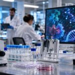 Imagem editorial para a matéria: Anthropic anuncia laboratório de ciências da vida e resultado inicial com agentes Claude