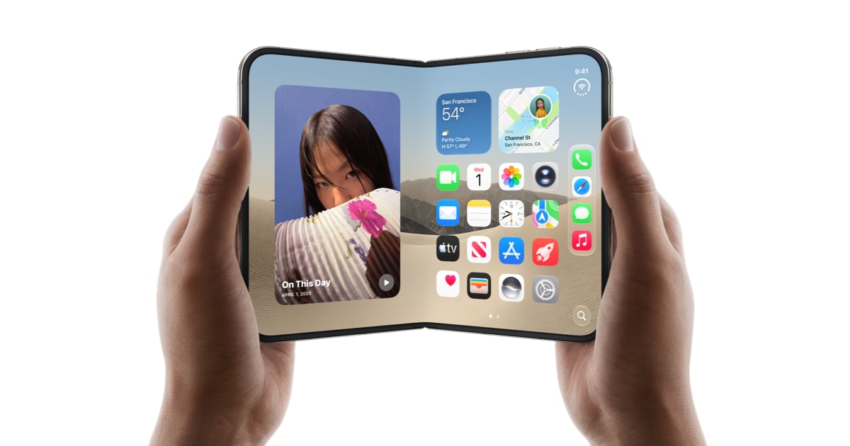 Imagem relacionada à matéria: Apple apresenta o iPhone Duo, seu primeiro iPhone dobrável