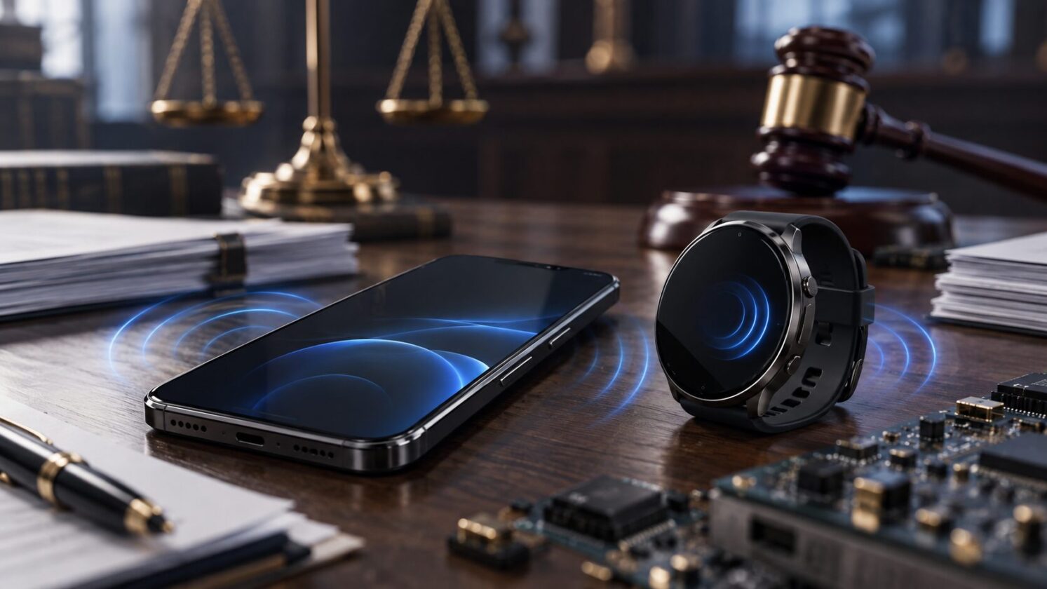 Imagem editorial para a matéria: Apple é condenada por júri a pagar US$ 5,7 bilhões à Taction em caso de patentes hápticas